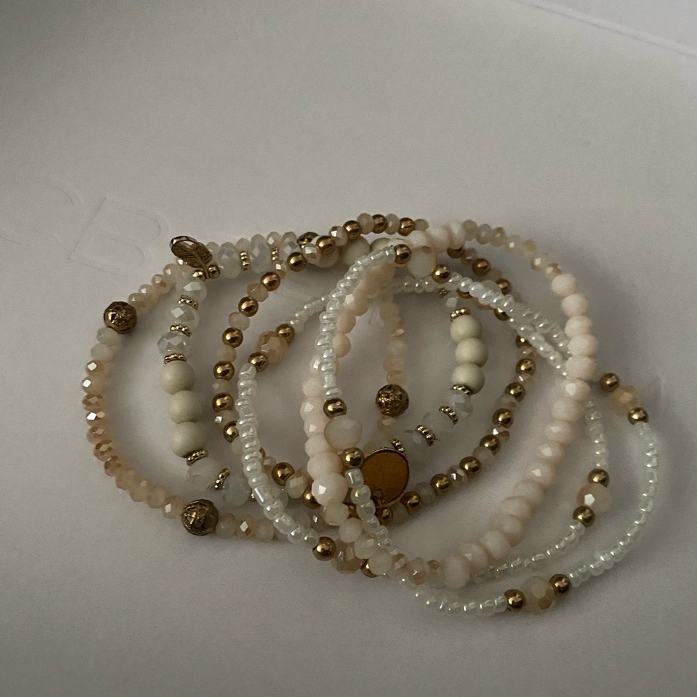 Staked beaded bracelet